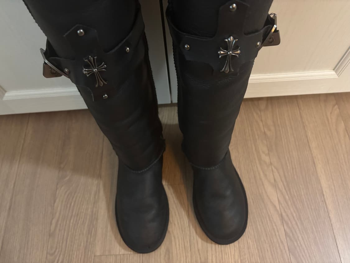 상태최상 호주 컴뱃 양가죽 양털 니하이 롱부츠 어그부츠 235,240 상품이미지7