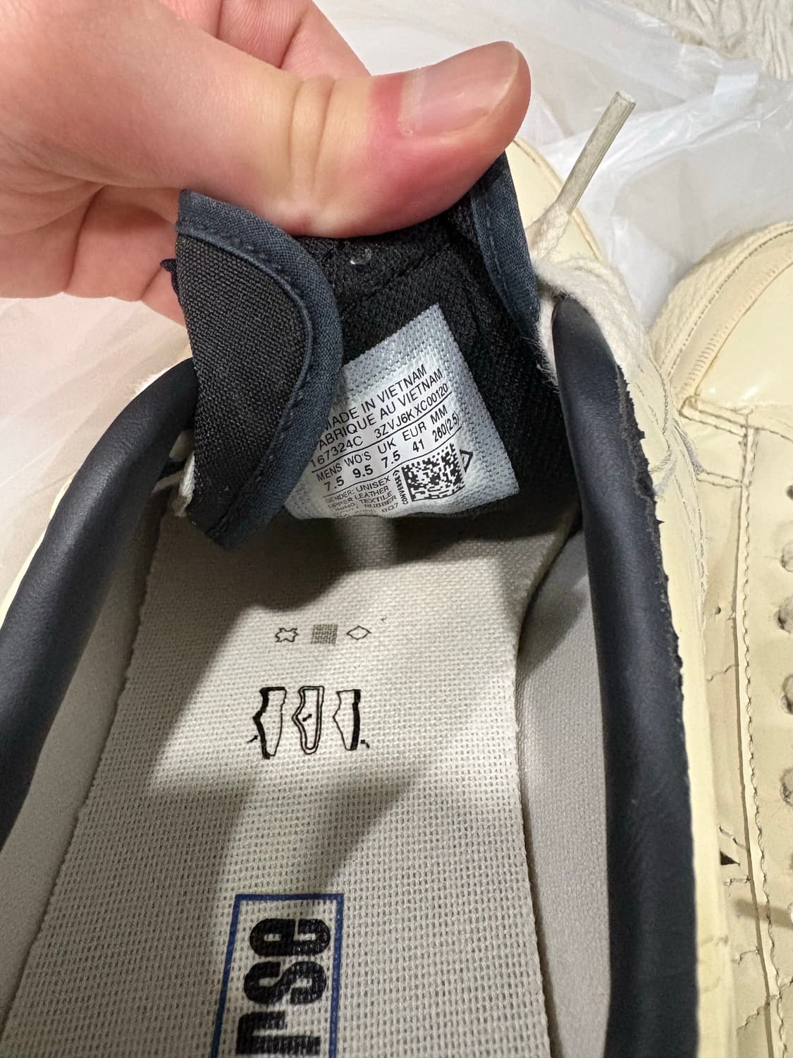 [260mm] 컨버스 원스타 레더 로우 아이보리 신발 상품이미지6