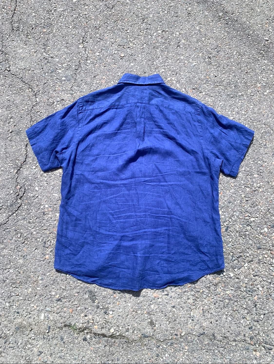 [시즌 오프] 폴로 린넨 반팔 셔츠 블루 상품이미지3