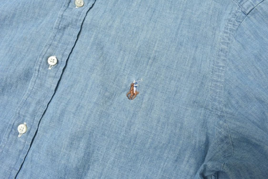 폴로 랄프로렌 큐알라벨 데님셔츠 M N1193 상품이미지8