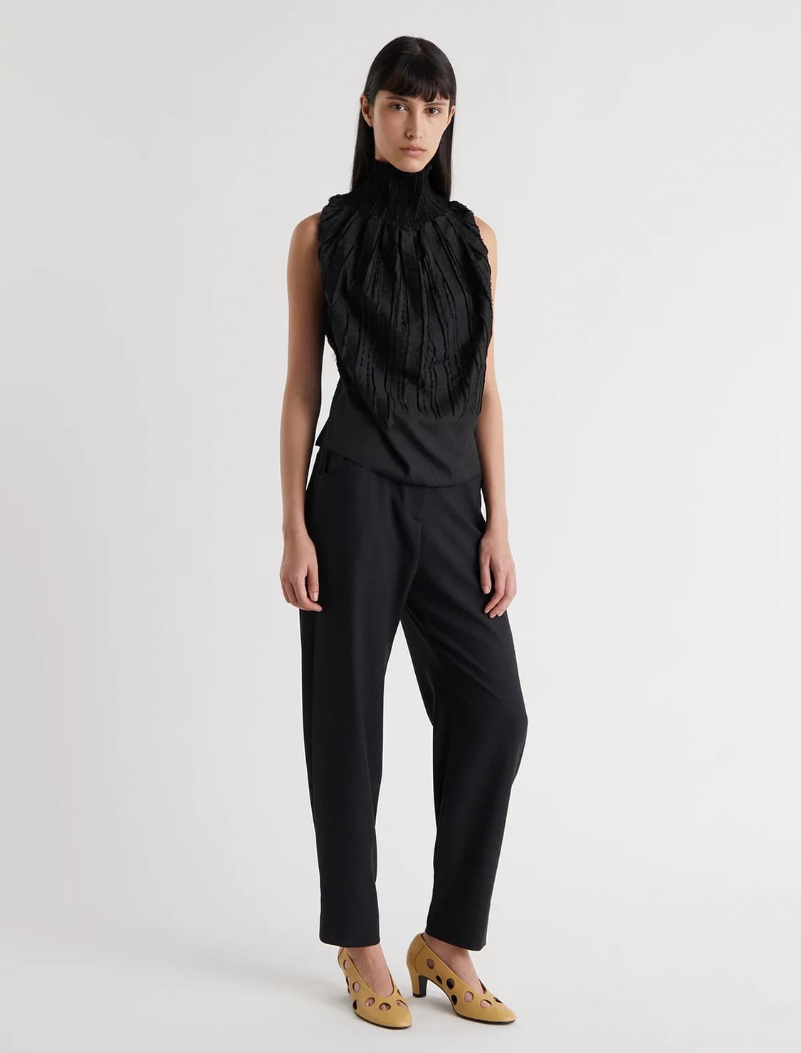 [F]팔로마울 Lupe 슬리브리스 탑/블랙 상품이미지5