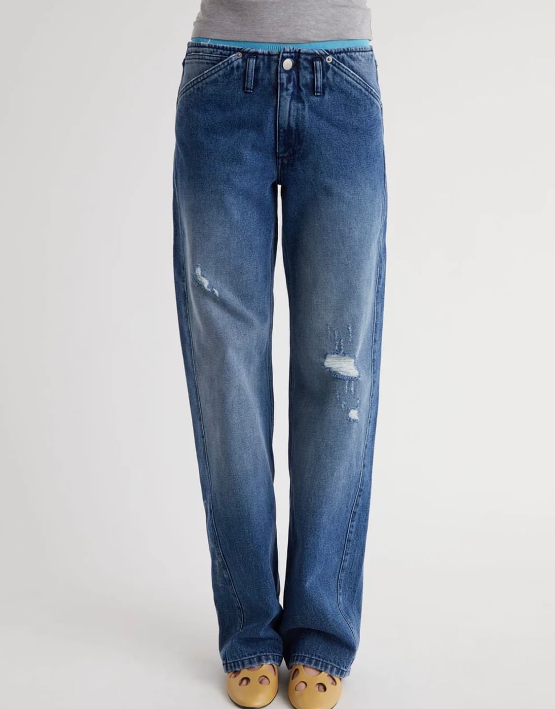 [34,36,38]팔로마울 Lonati 데님 팬츠 상품이미지5