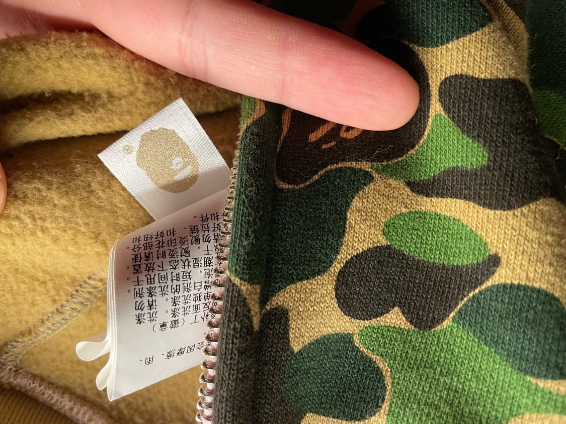 베이프 ABC 하프카모 샤크 후드집업 (2XL) 상품이미지6