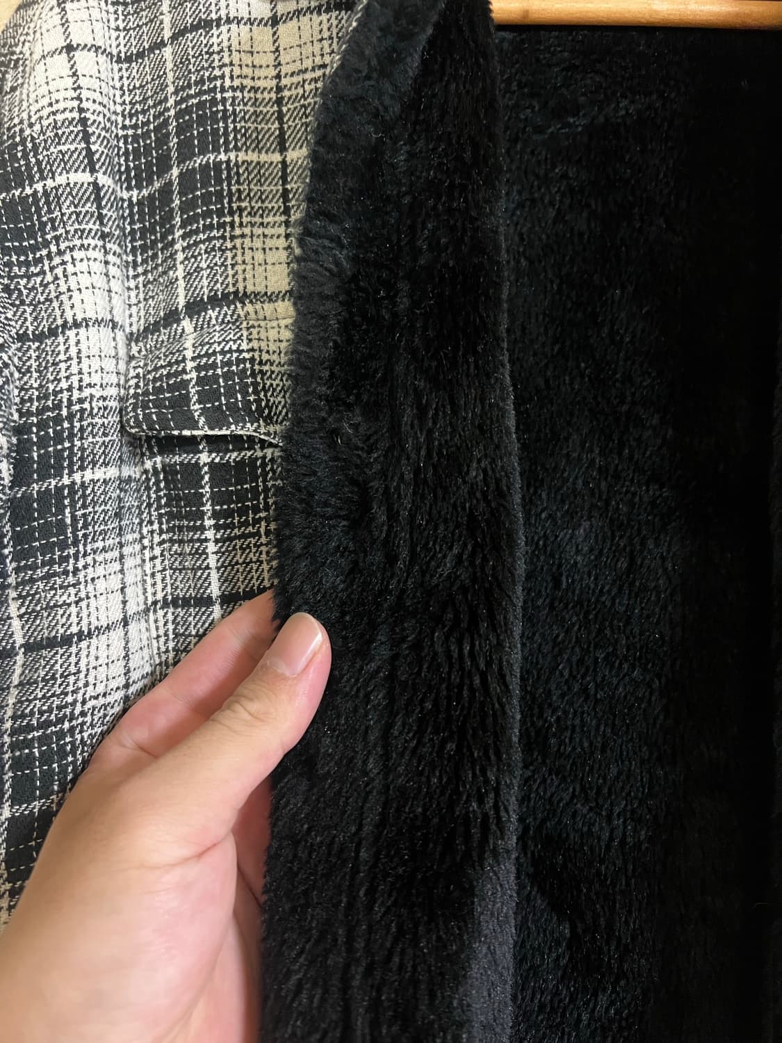 바운티헌터 보아털 체크자켓 상품이미지3