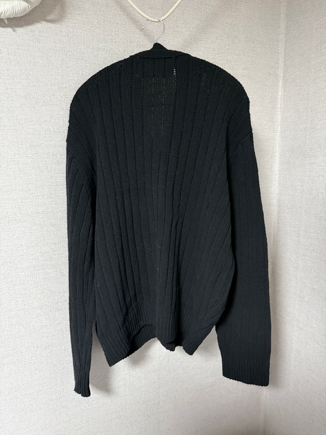 세터 오버사이즈 부클 가디건 블랙 xl 상품이미지3