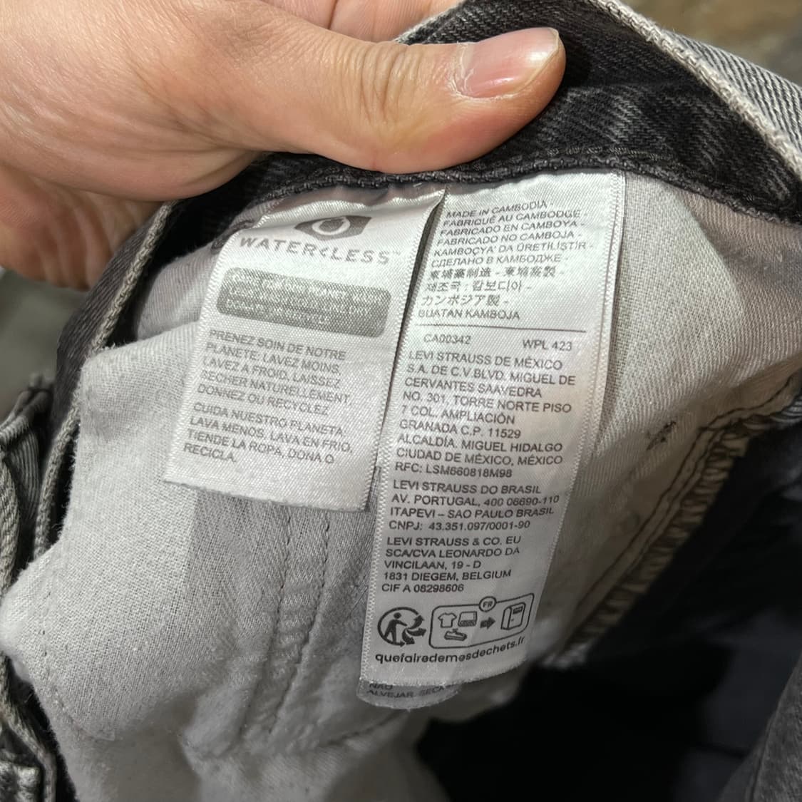  리바이스 실버탭 흑청 데님 팬츠 y16376 상품이미지8