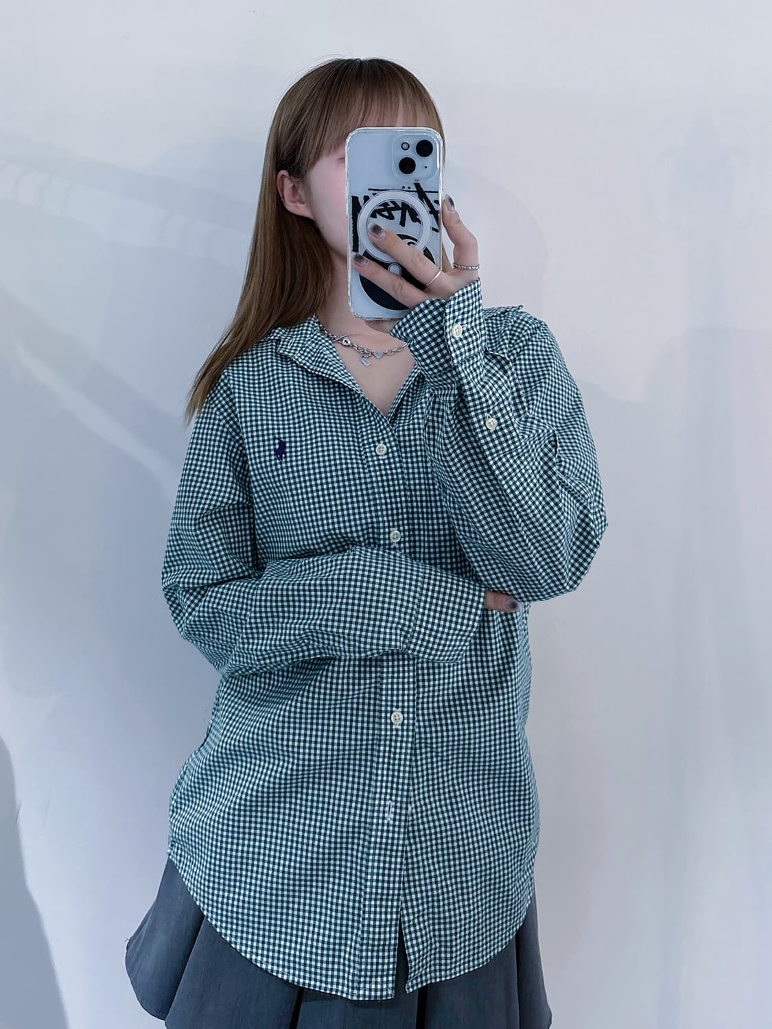 폴로랄프로렌 그린 체크 셔츠 상품이미지2