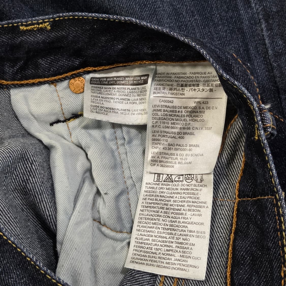 리바이스 501 진청 데님팬츠 28/34 상품이미지5