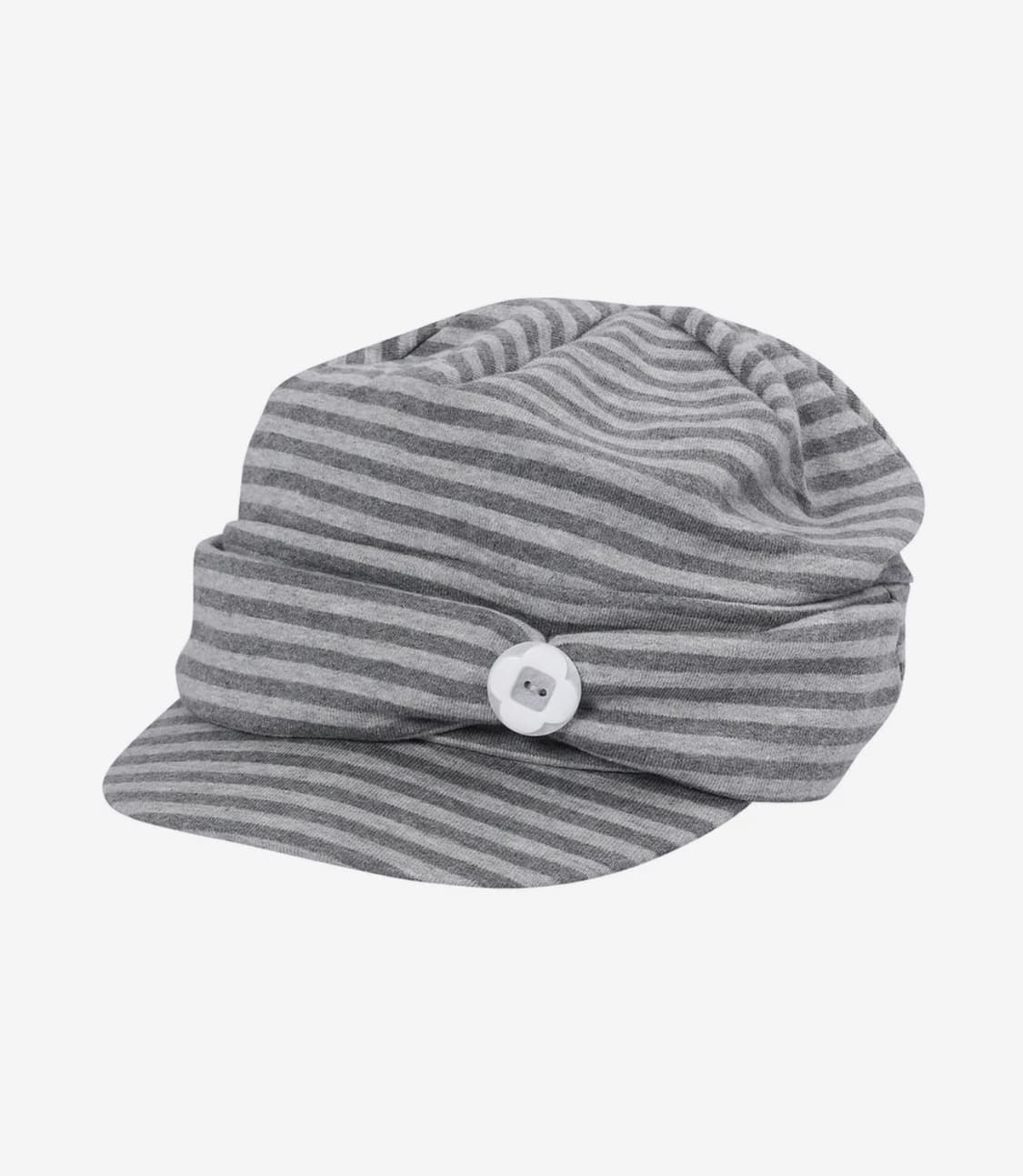 바우프 버튼 뉴스보이 캡 [스트라이프 그레이] 상품이미지1