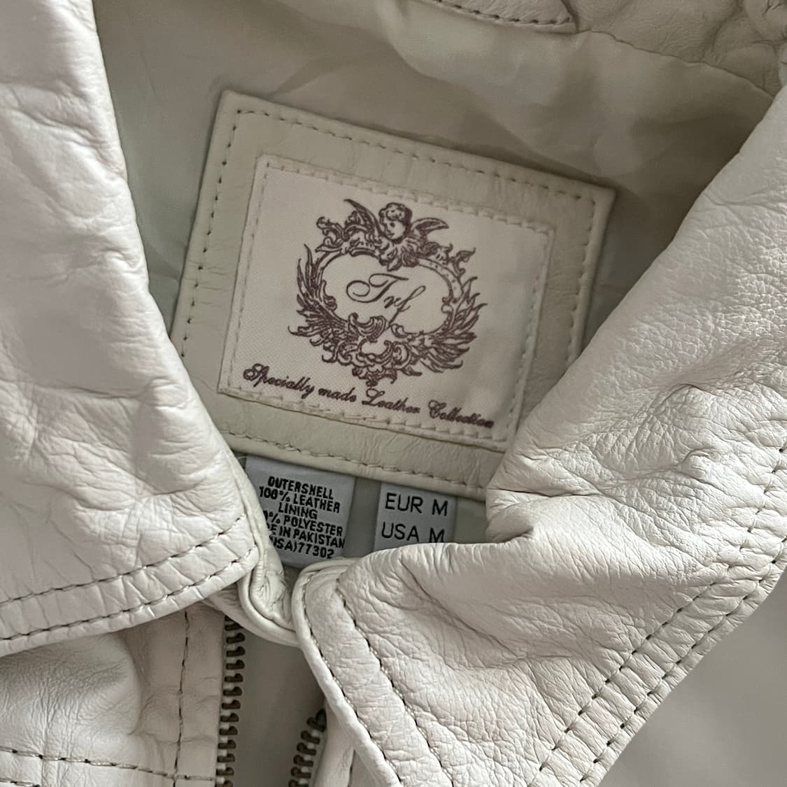 vintage cream leather blouson 상품이미지5