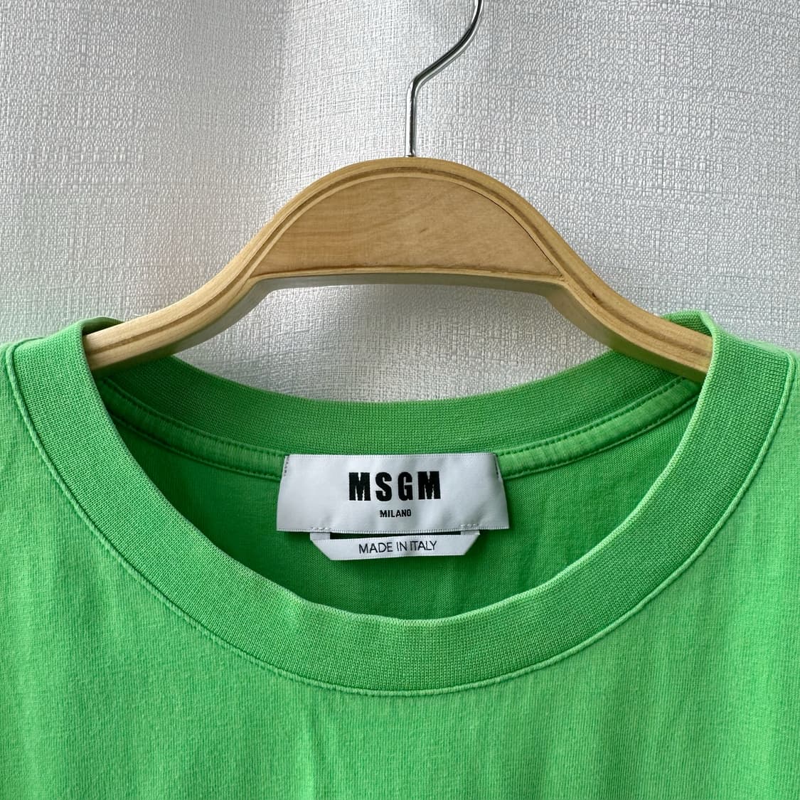 MSGM 엠에스지엠 박스 로고 프린팅 반팔티 그린 XL 상품이미지5