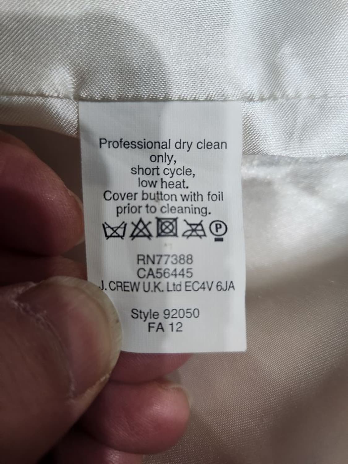 [여0]제이크루 아이보리 스쿨룩 모직 자켓[Y5C-261] 상품이미지8