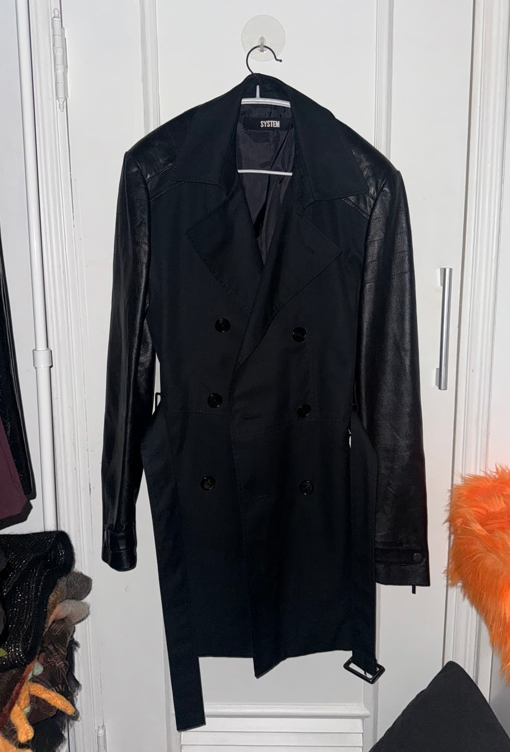 SYSTEM Lamb skin leather trench coat 상품이미지1