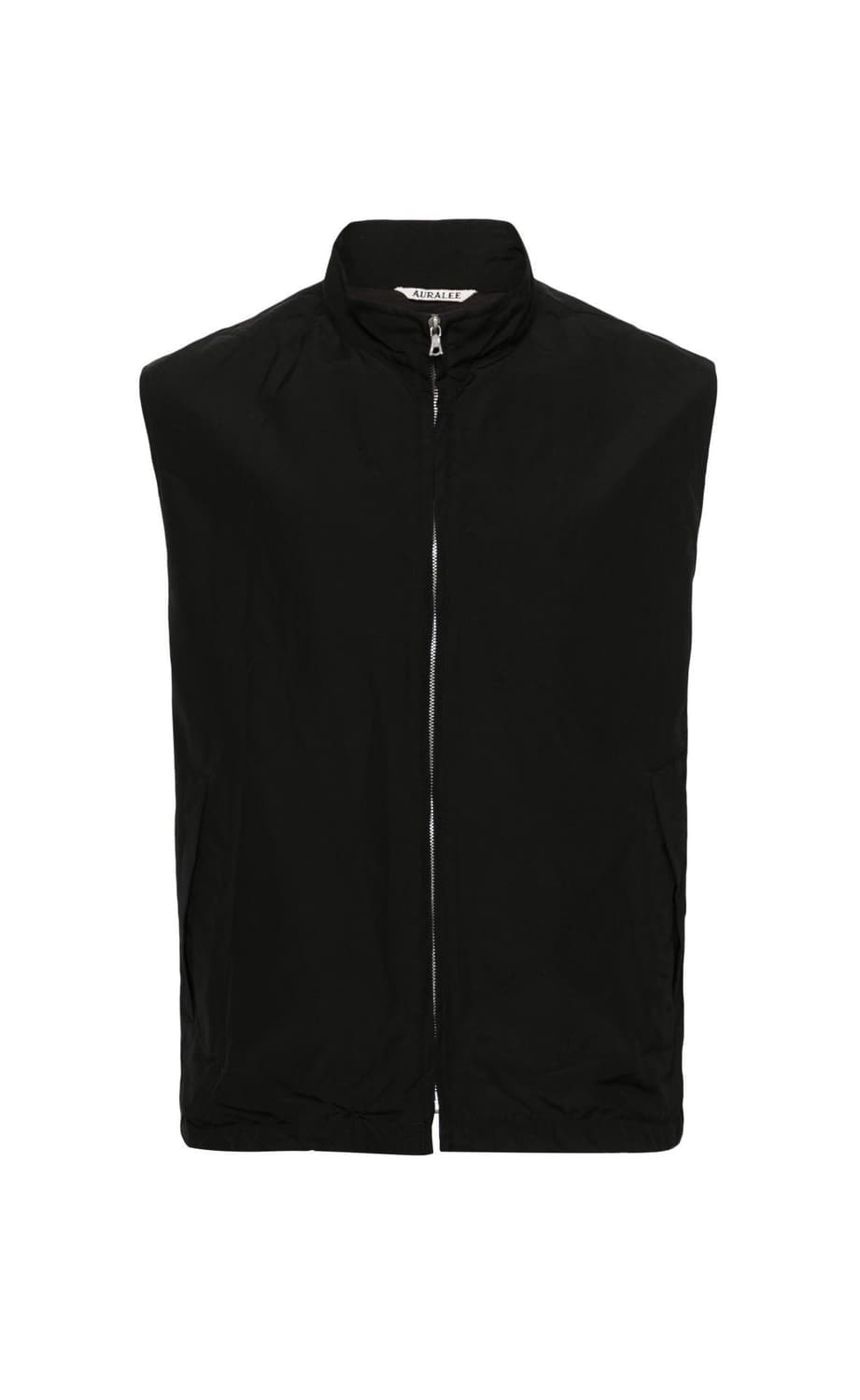 Auralee 오라리 하이카운트 울 포플린 베스트 블랙 4 상품이미지4