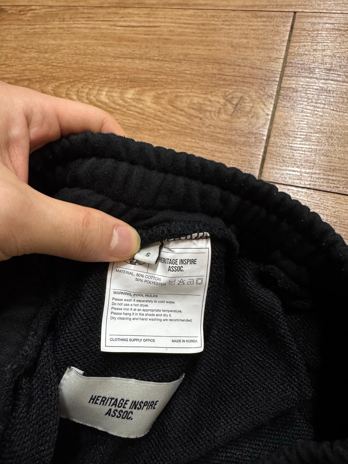 유니온블루 버뮤다 스웻팬츠 블랙 S 상품이미지3