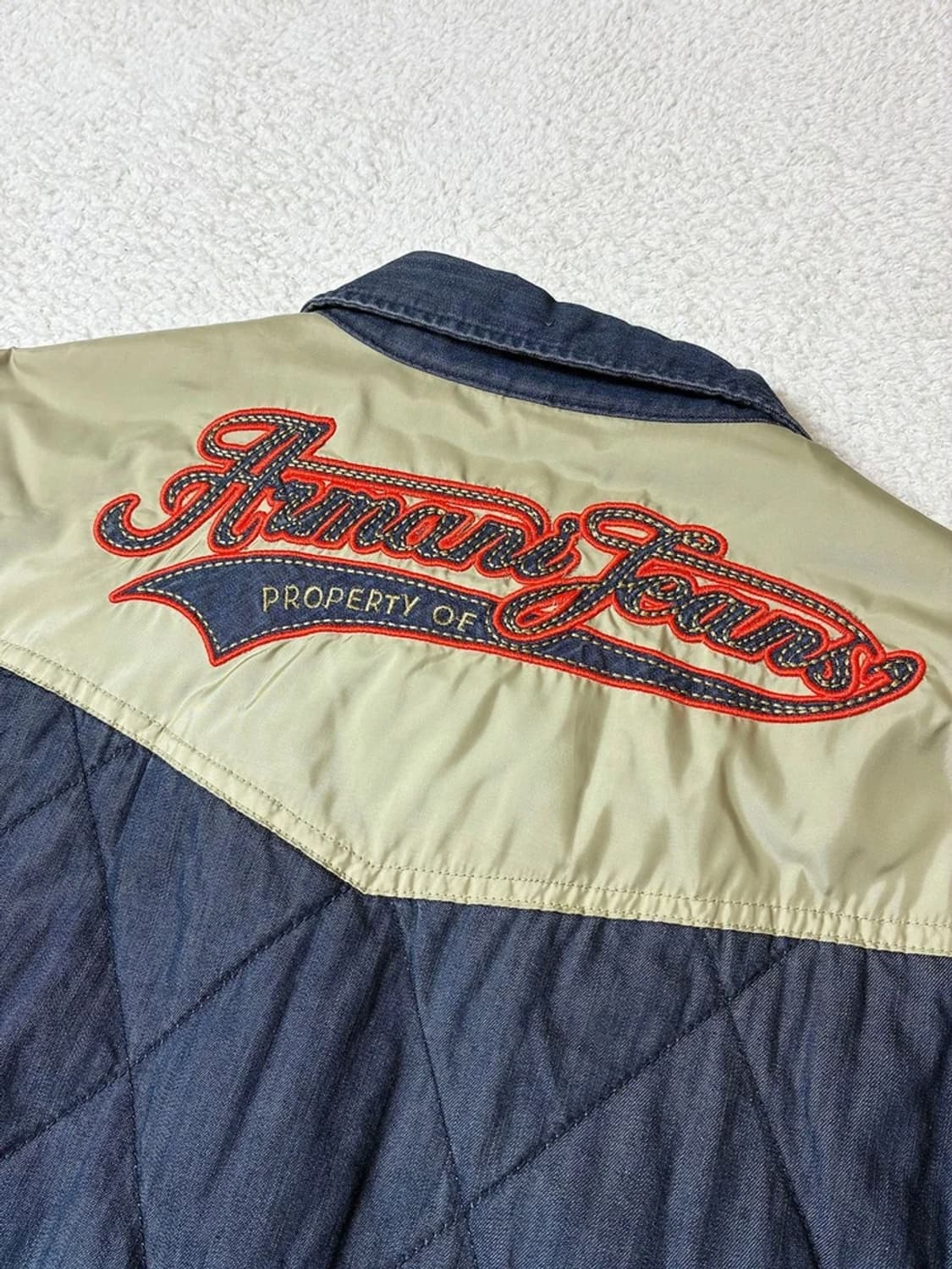 아르마니 진 누빔 웨스턴 퀼팅 셔츠 자켓 PN6980 상품이미지7