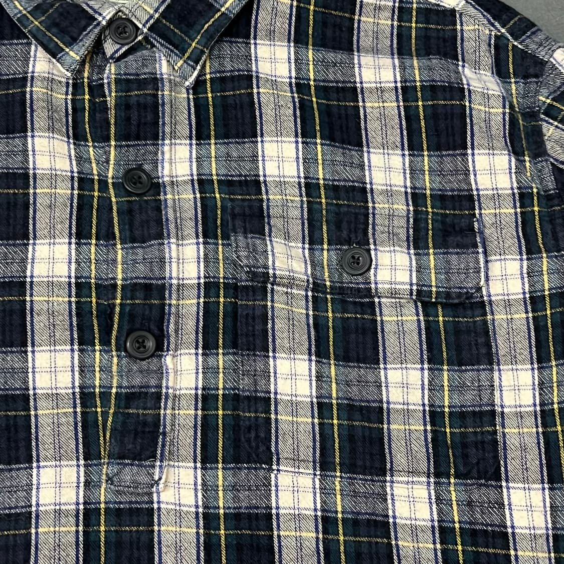  엘엘빈 하프 버튼 체크셔츠 y14543 상품이미지4