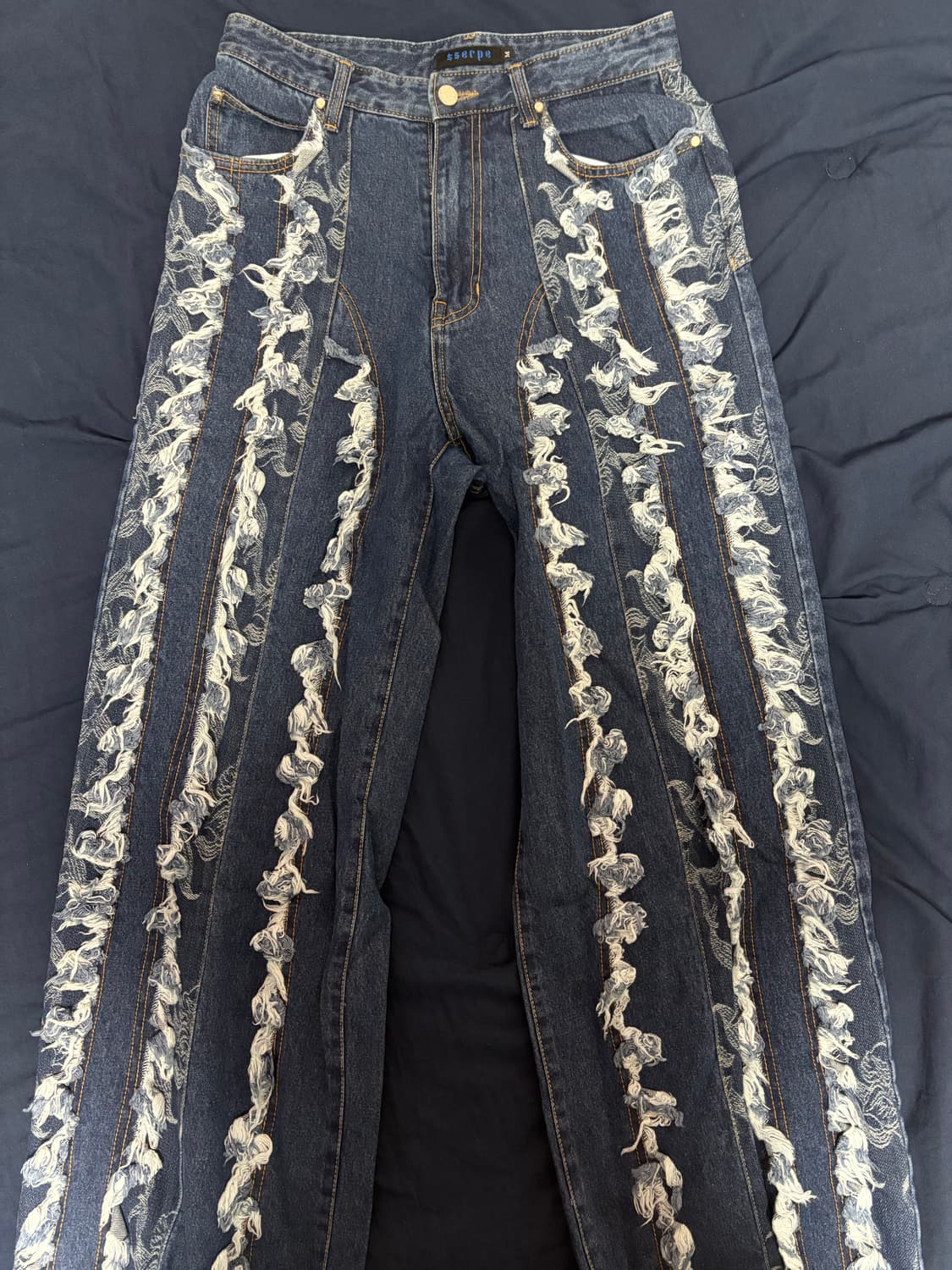 쎄르페 러플 디테일 데님 팬츠 상품이미지3