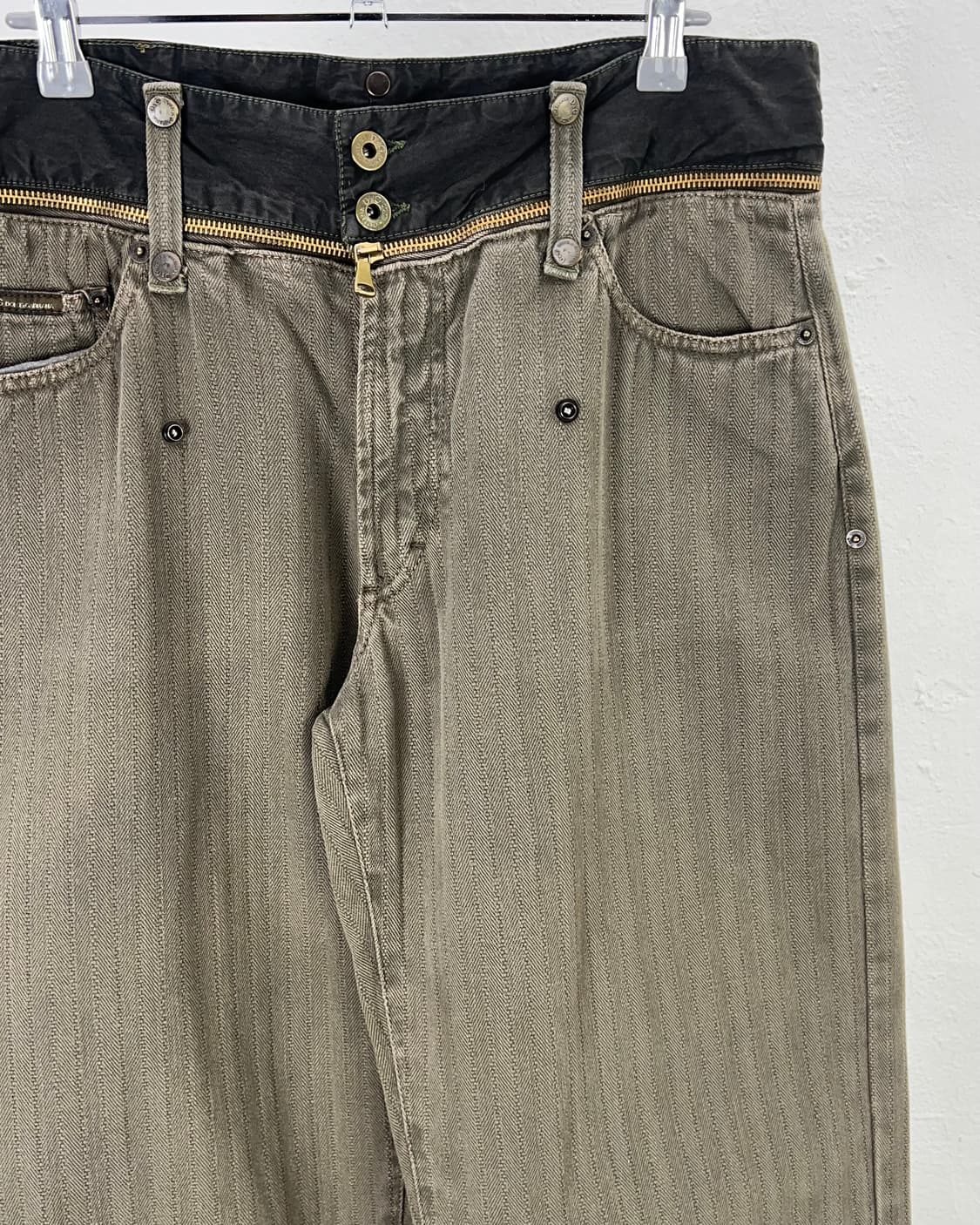 돌체 앤 가바나 02fw 웨이스트 밀리터리 카고 마이저 코튼 팬츠 상품이미지4