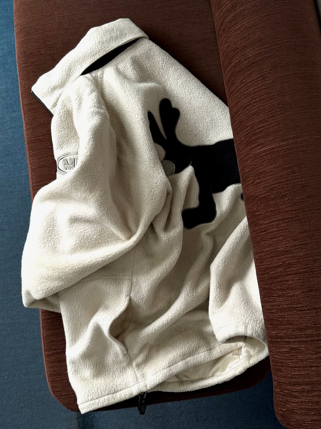 Fleece design wide zip blouson 상품이미지1