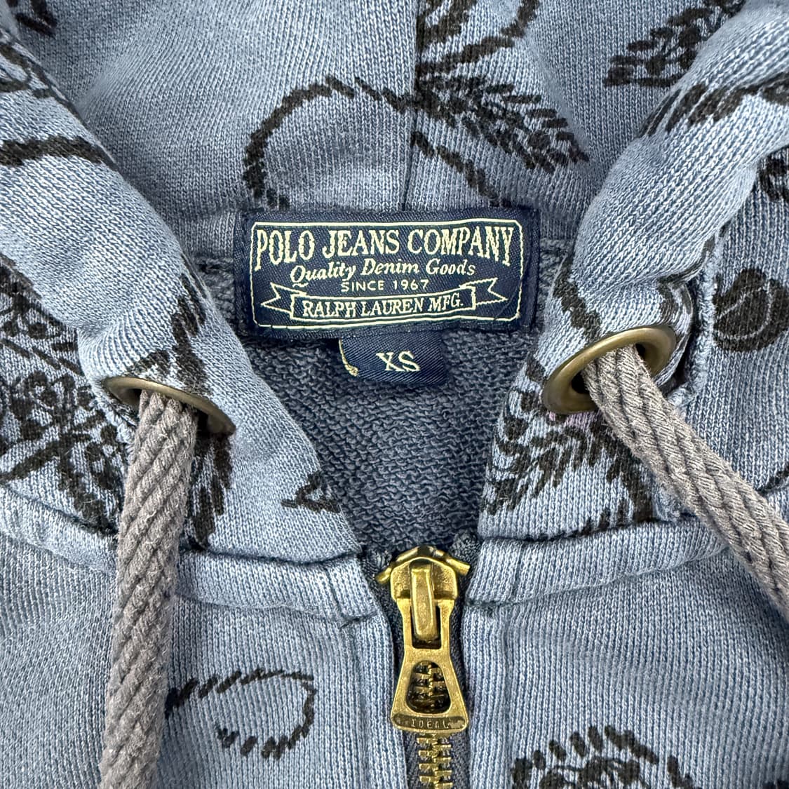 (XS)00s 폴로 랄프로렌 플로진스 후드집업티셔츠(네이비) 상품이미지2