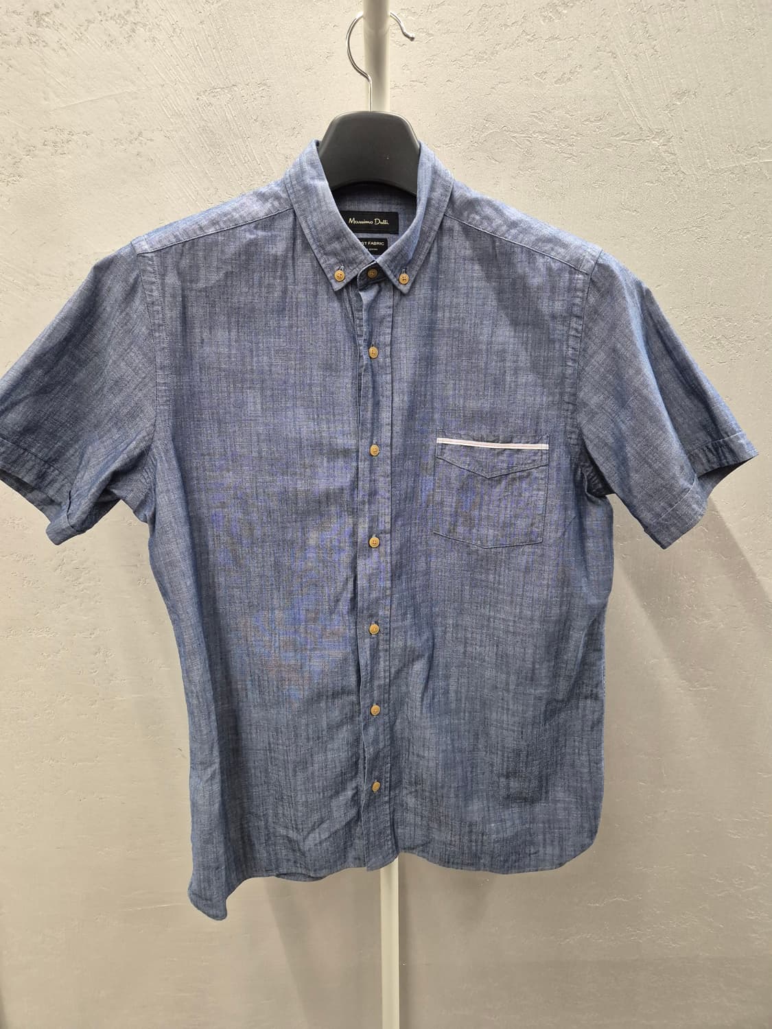 Massimo Dutti 블루 린넨 반팔 셔츠 M 상품이미지2