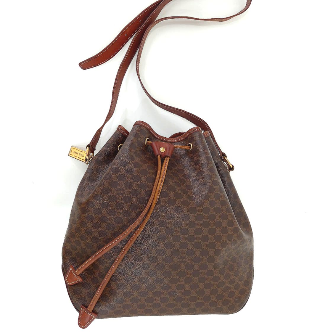 셀린느(CELINE) 빈티지 매카담 버킷백 드로스트링 숄더백 복조리백 상품이미지10