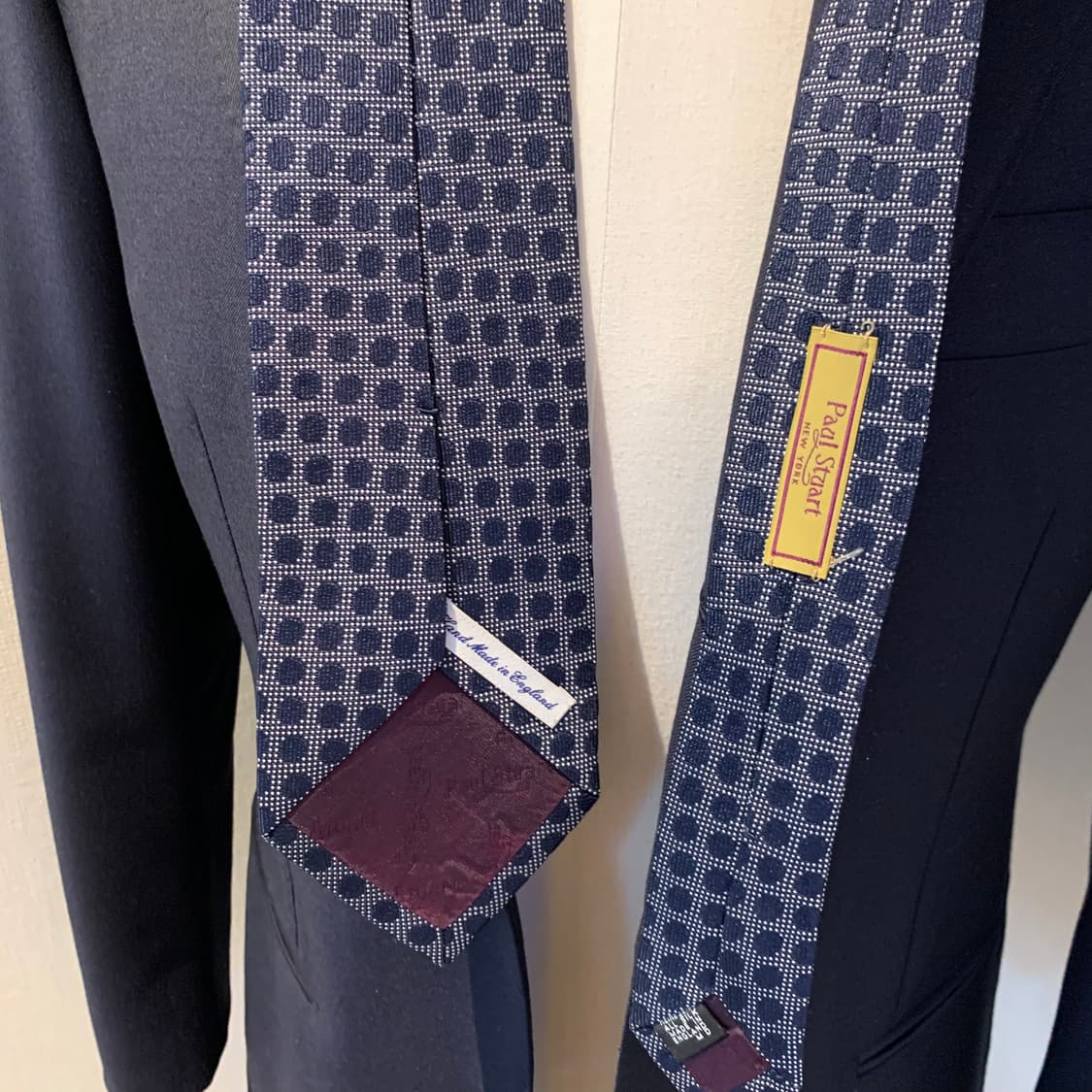폴스튜어트 네이비 클래식 명품넥타이 A+등급 최상급 상품이미지2