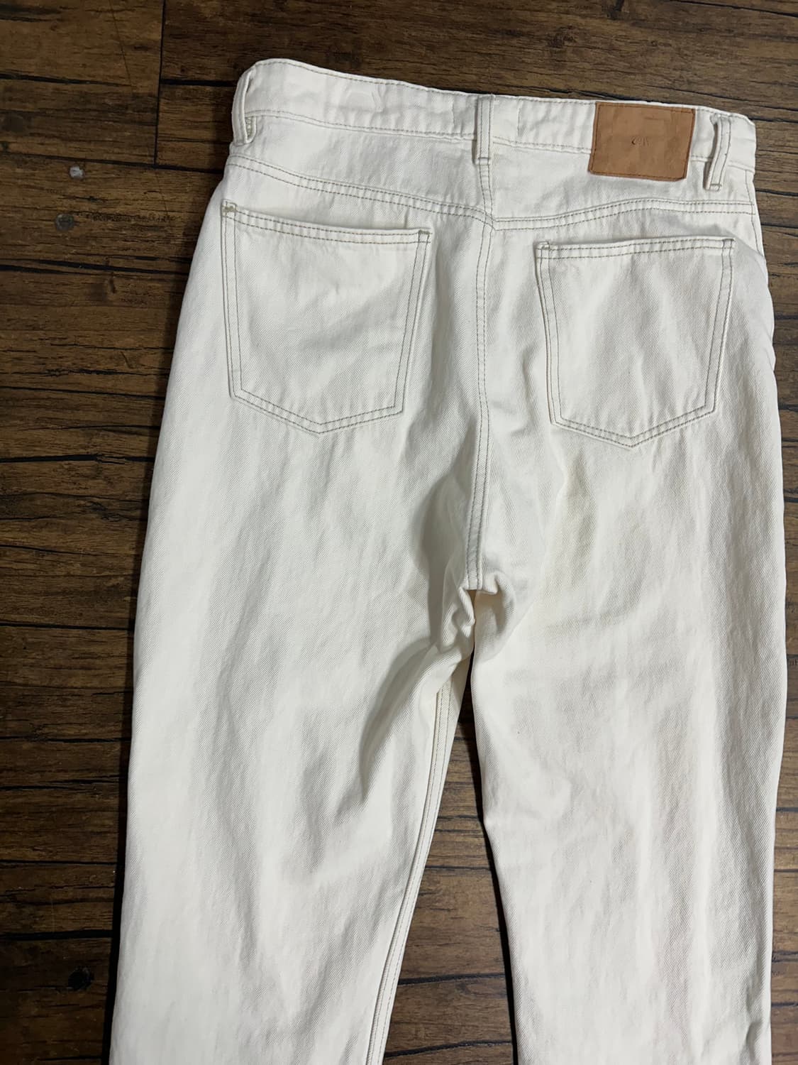 ZARA 크림진 와이드 데님 팬츠 EUR44  32사이즈 상품이미지5