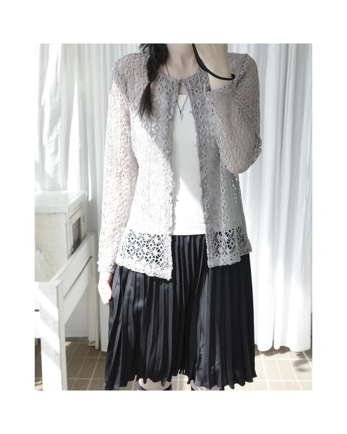 Variation grey cardigan 상품이미지1