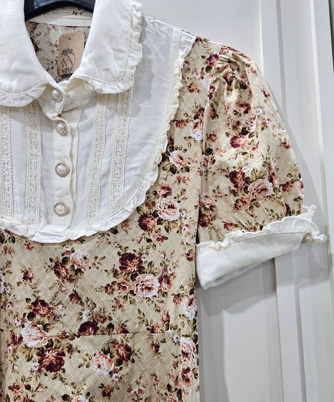 로즈 플라워 레이스 카라  원피스 상품이미지3