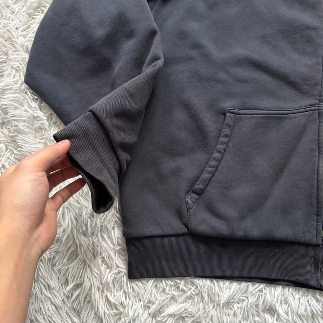 YEEZY 빈티지 후드집업 이지 갭 빅사이즈후드집업 네이비 XXL 110 상품이미지5