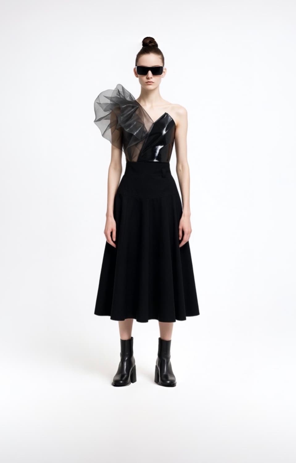 Yves Saint Laurent Black Flare Skirt 상품이미지5