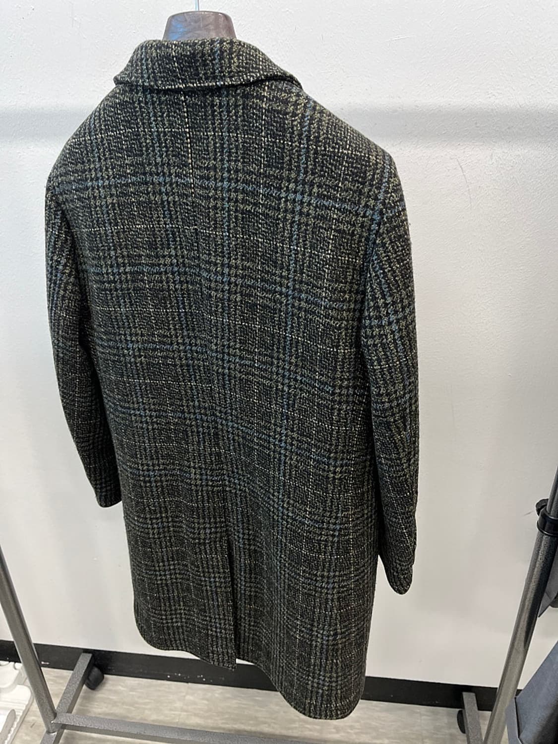 105) 헨리코튼 카키 체크 울코트  상품이미지5