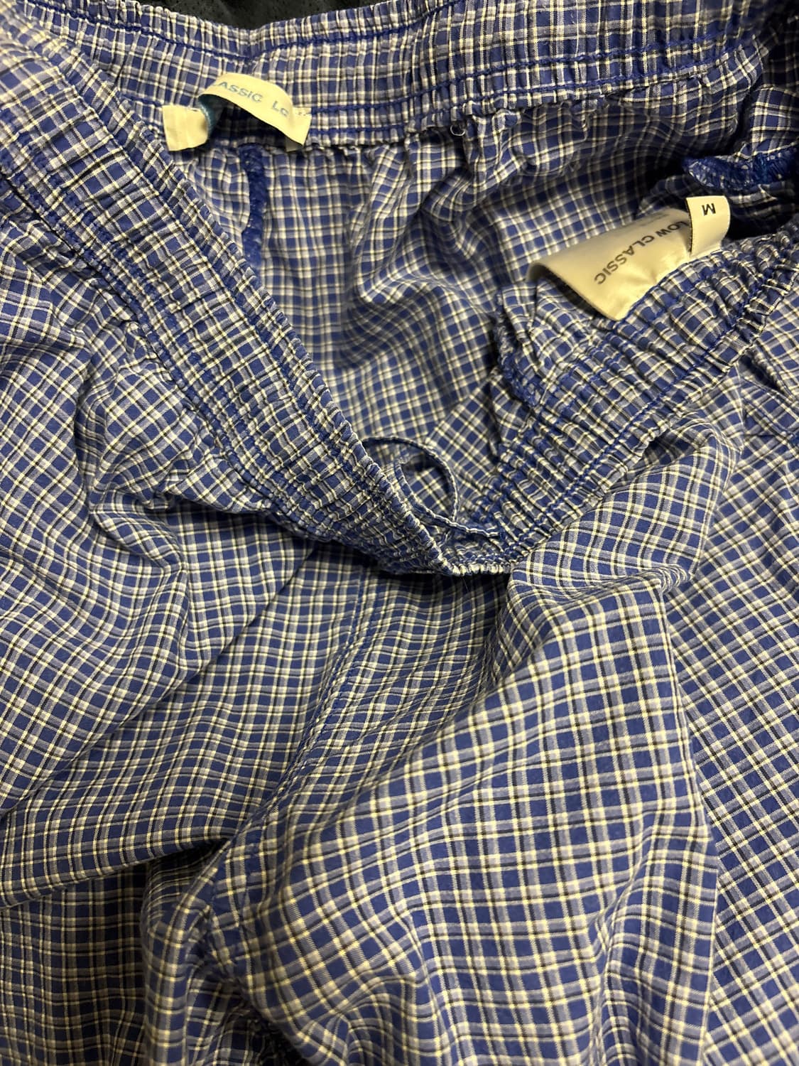 로우클래식 체크 팬츠 블루 상품이미지2