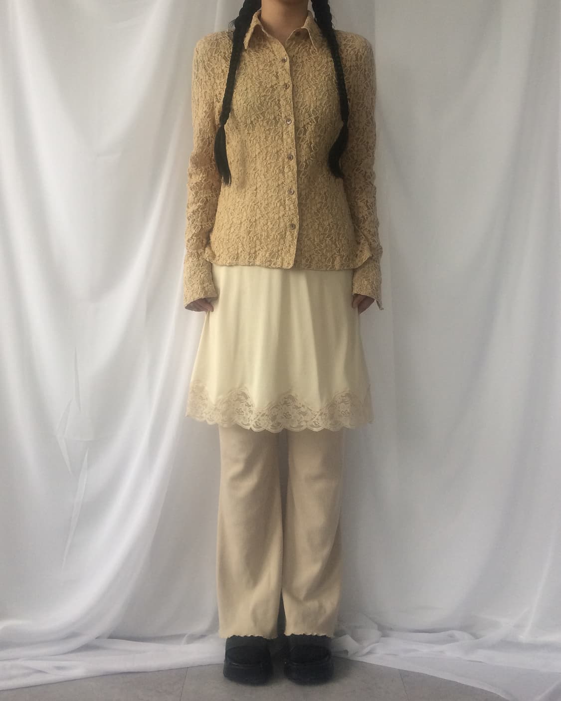 Lace point slip onepiece 상품이미지6