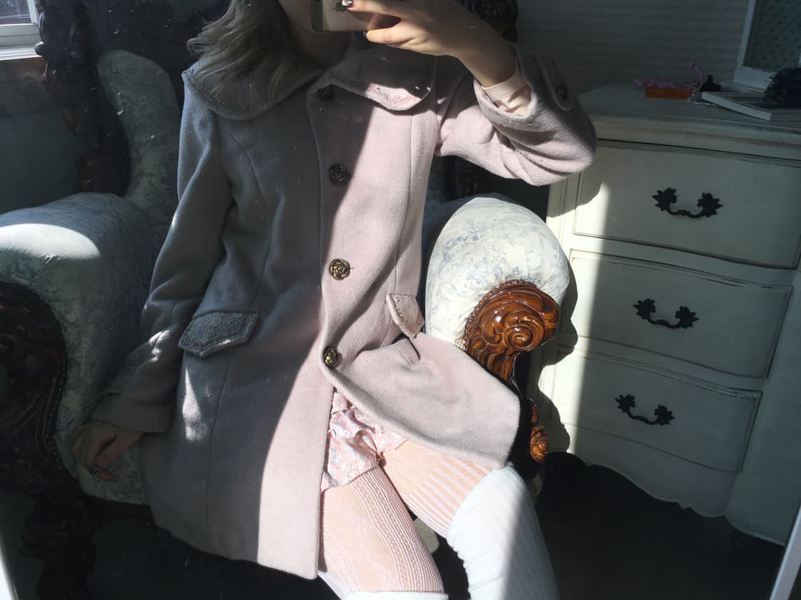 axes femme gyaru palepurple lace coat 상품이미지6