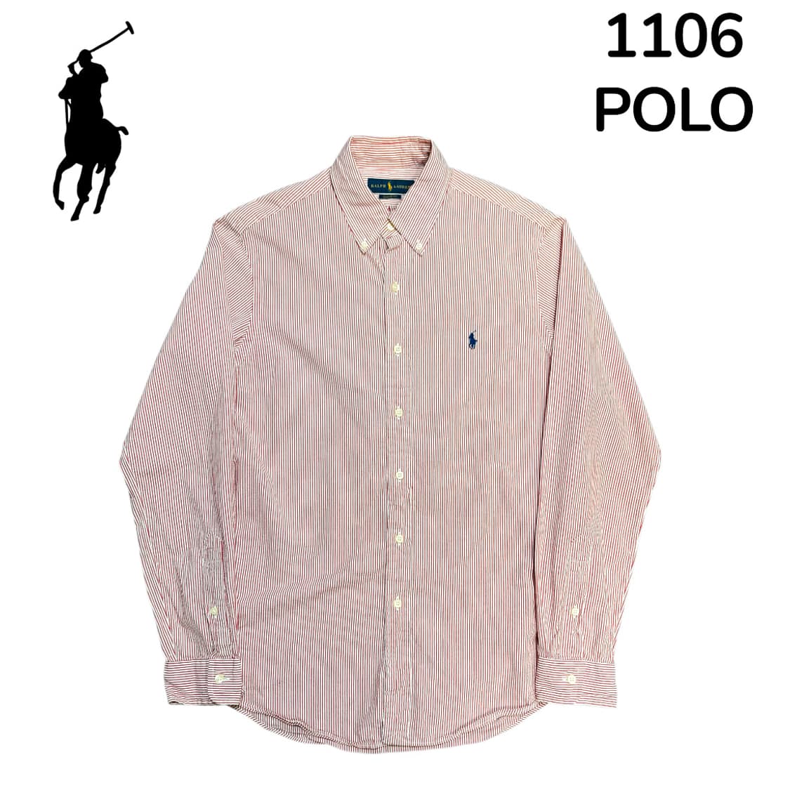 폴로 레드 스트라이프 클래식핏 셔츠 S 상품이미지2