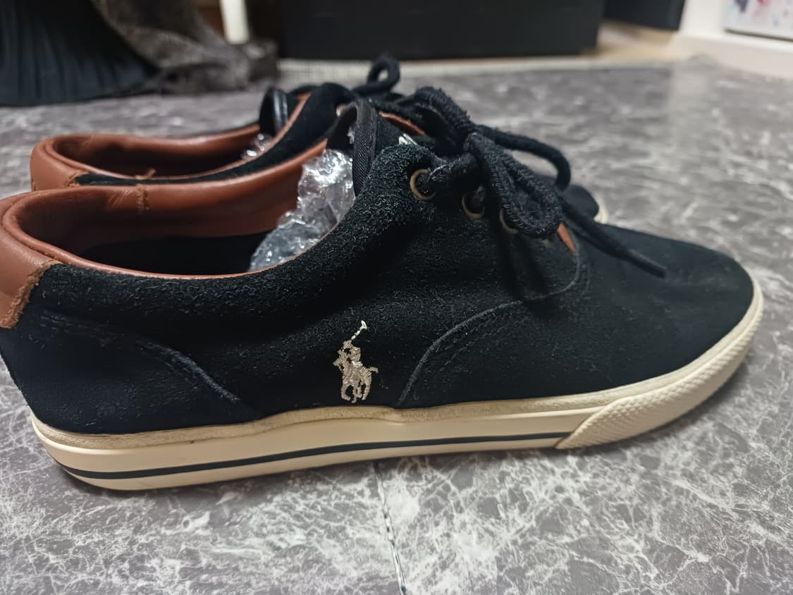 폴로 랄프로렌 블랙 스웨이드 스니커즈 상품이미지4