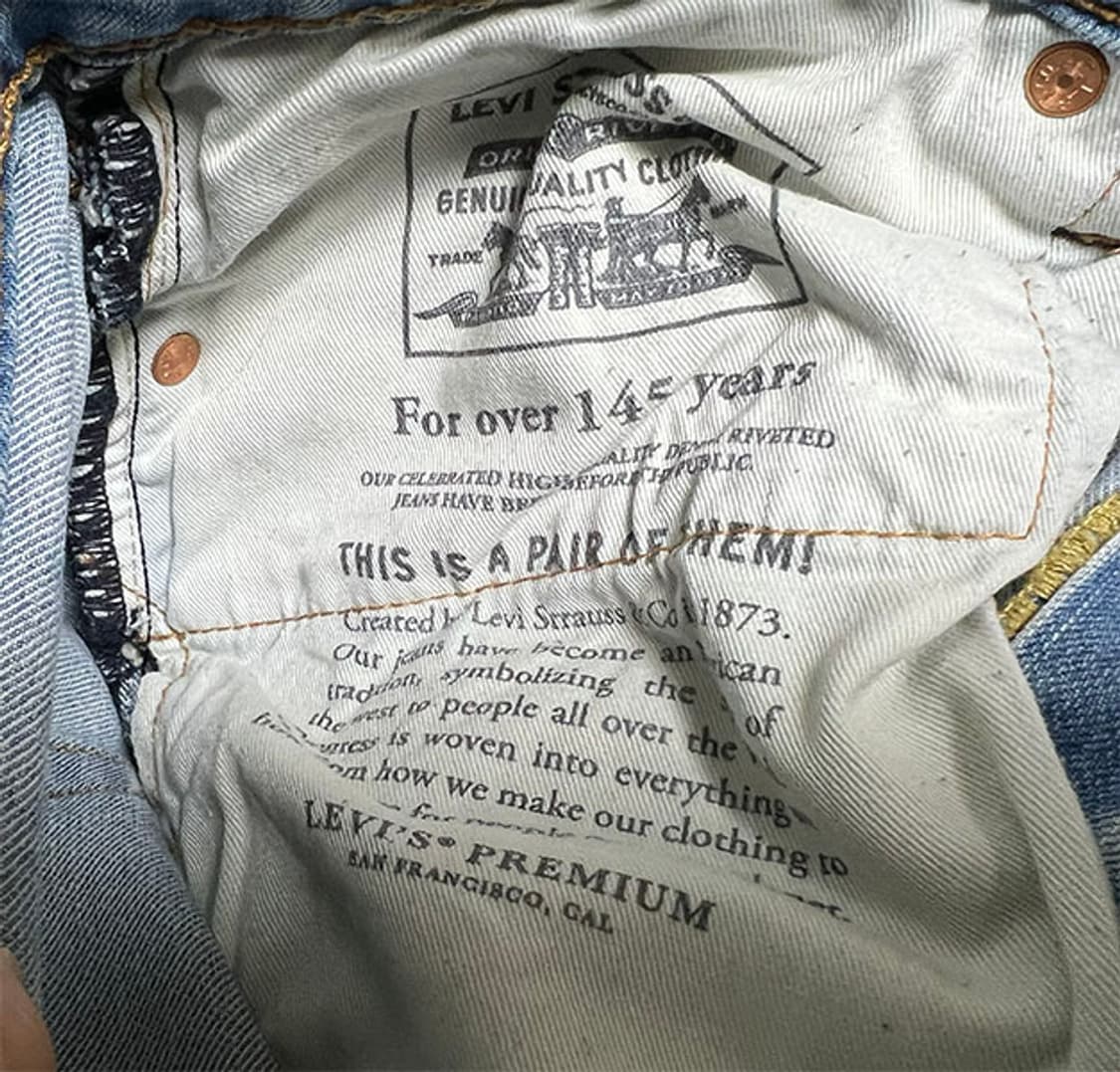 리바이스512 프리미엄 빅E 남자청바지 스키니진 춘추 캐주얼 M 31 상품이미지5