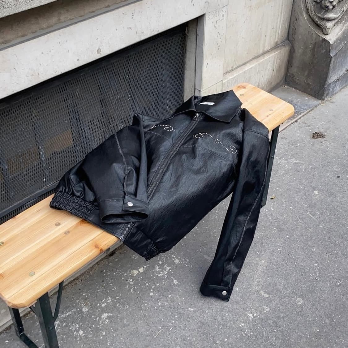 벤에시 Studded Western Leather Jacket 상품이미지4