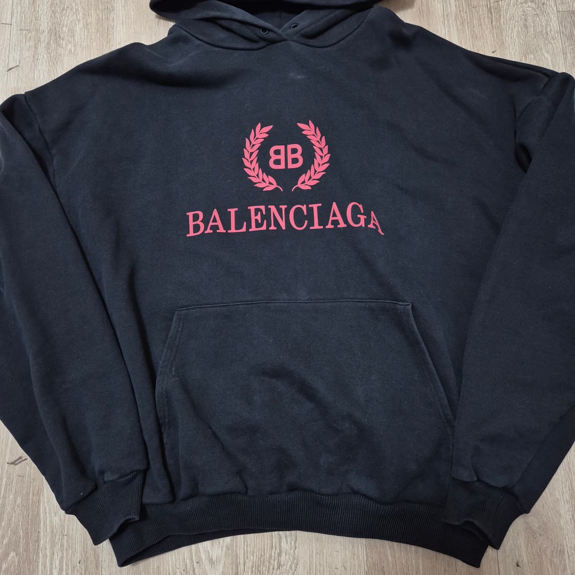 발렌시아가 월계수 로고 오버핏 후드티 S(90) 상품이미지3