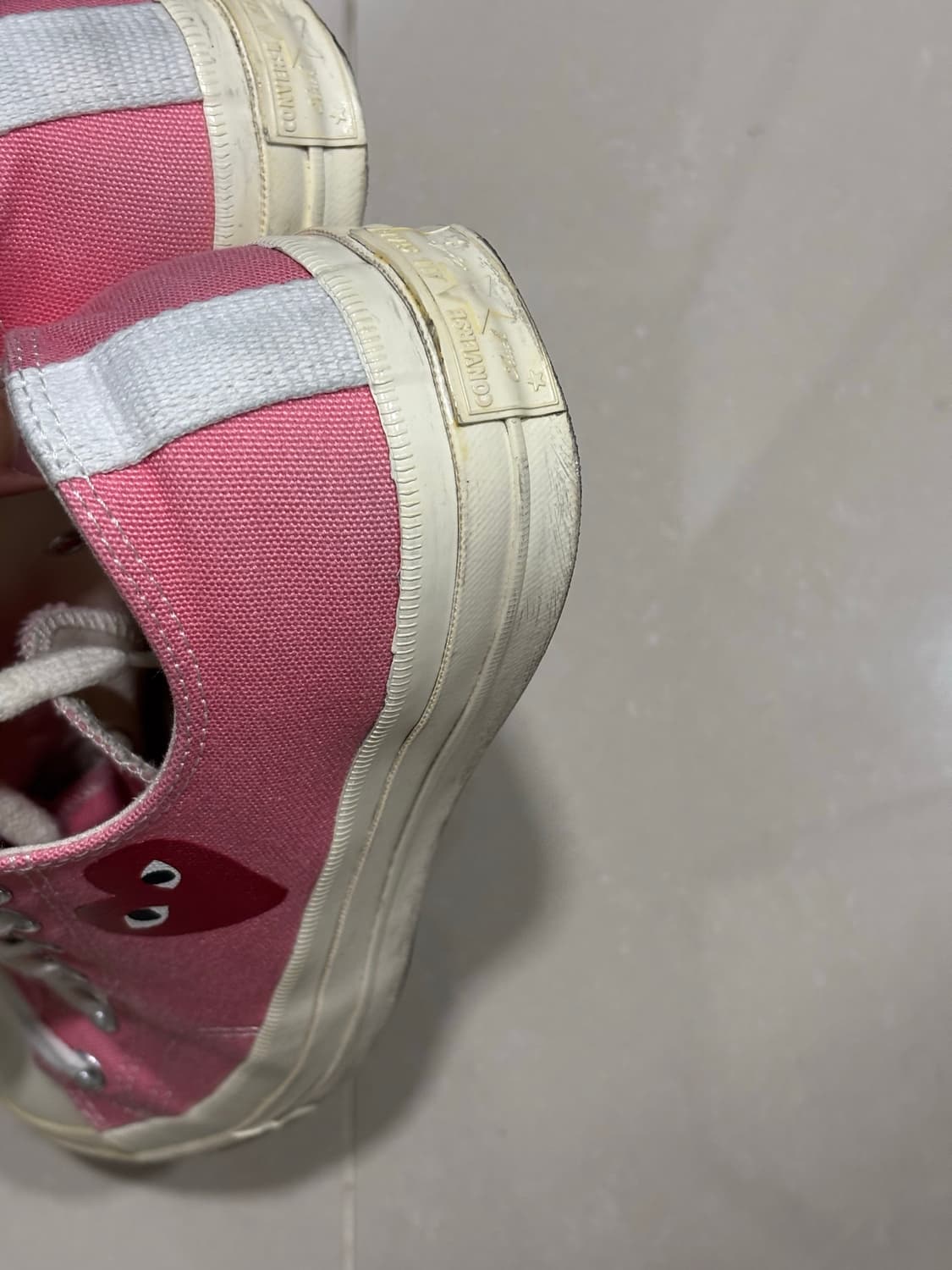 (275)꼼데가르송 컨버스 핑크 로우 스니커즈 상품이미지3