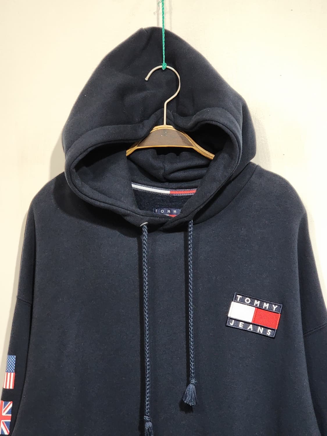 (XXL) 타미진스 기모 후드티 네이비 국기 빅사이즈 티셔츠  상품이미지2