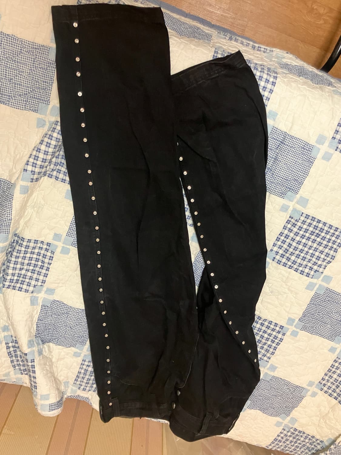 (42) 자라 스터드 블랙진 데님팬츠 zara 상품이미지1