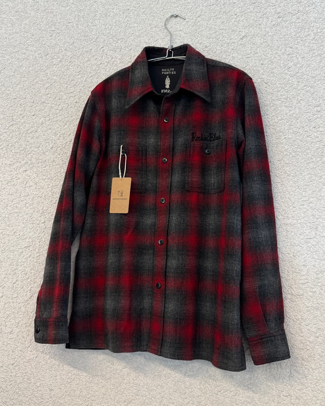 와코마리아 울 체크 셔츠 상품이미지2