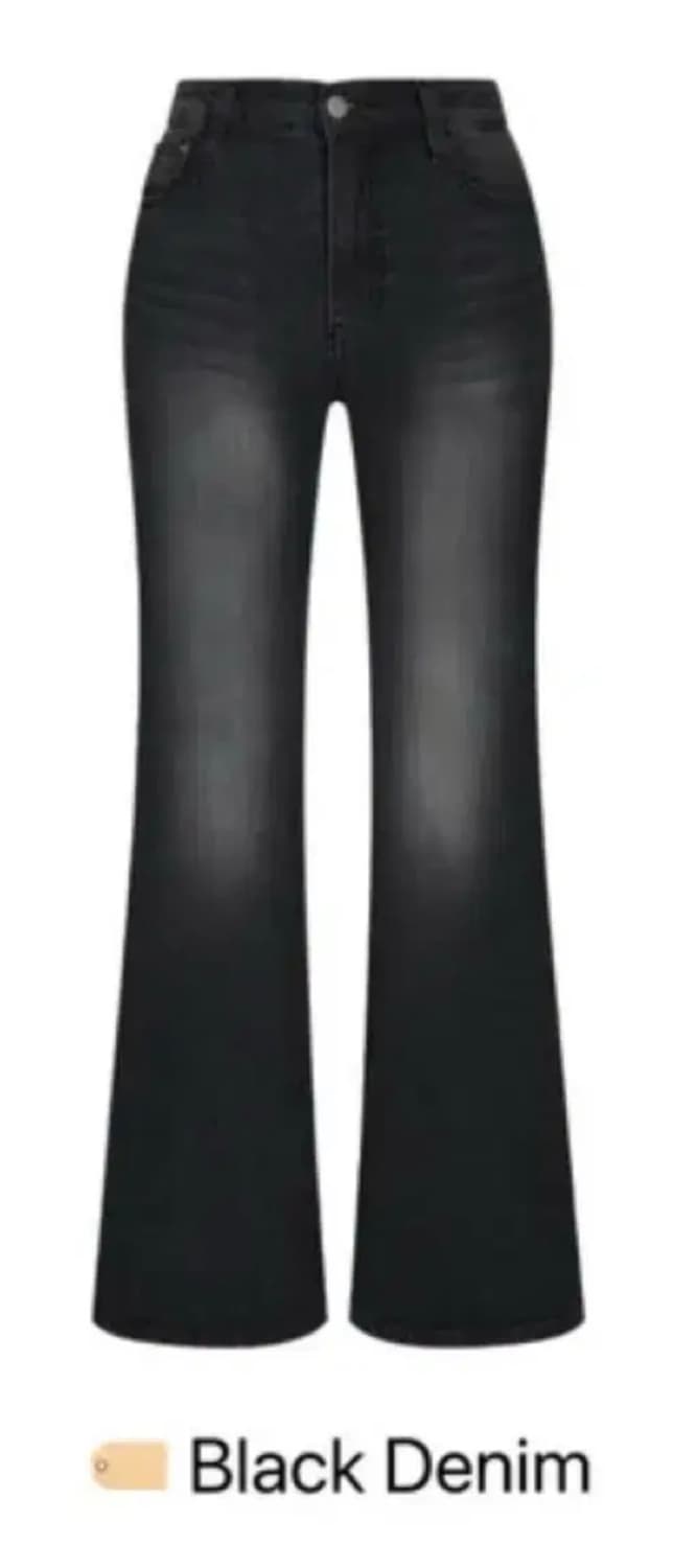 뮤트유 불금 팬츠 블랙 데님 부츠컷 팬츠 L 새상품 팔아요 상품이미지1