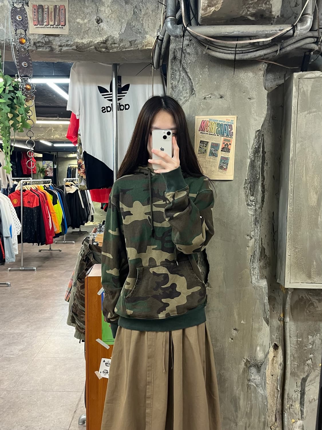 디스이즈네버뎃 카모 후드티 M #csz1643 상품이미지2