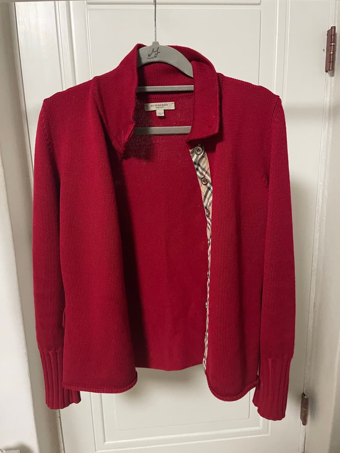 버버리 런던 노바체크 니트 가디건 상품이미지4