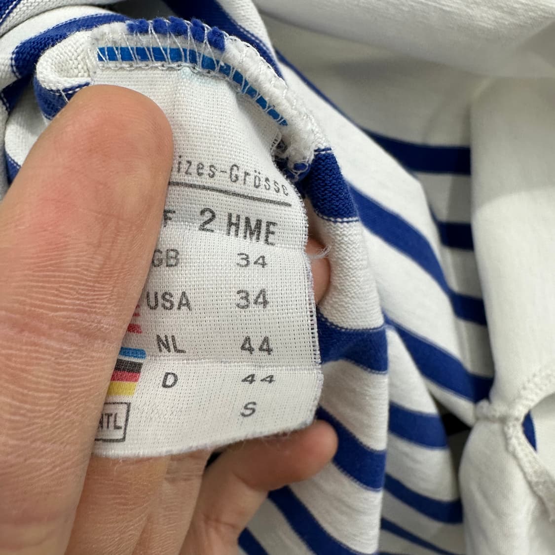 90 세인트 제임스 여자 스트라이프 7부 티셔츠 상품이미지4